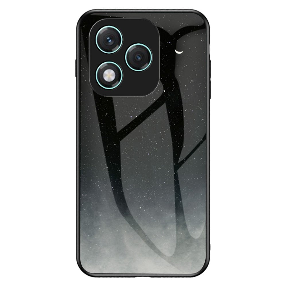 For Honor 400 Lite 5G Case Starry Sky Pattern Tempered Glass Phone Cover