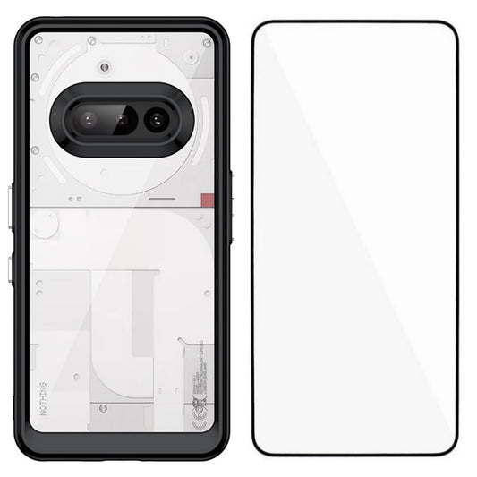 Nothing Phone (3a) Handyhülle – TPU-Acryl-Abdeckung mit gehärtetem Glas (große Linsenöffnung)