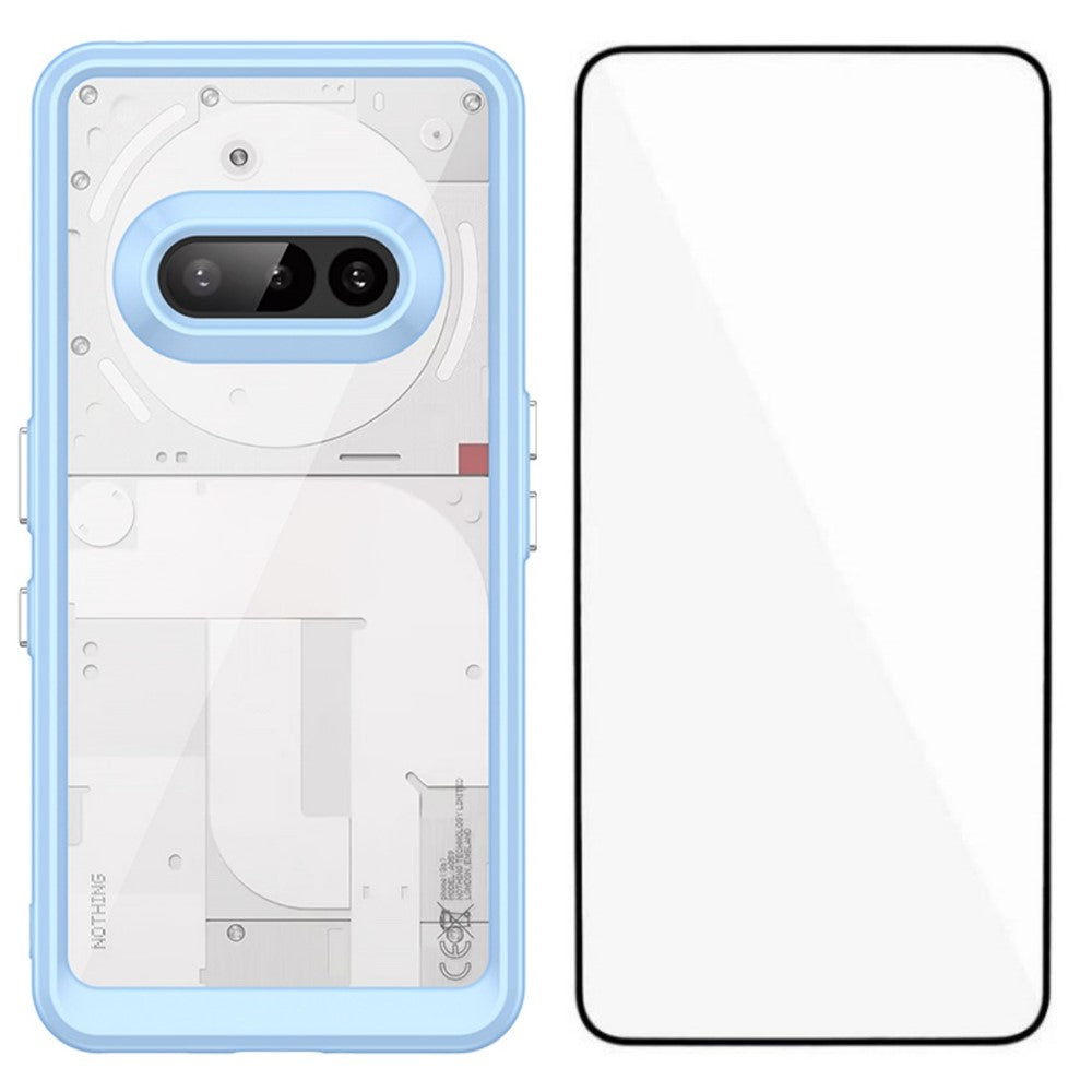 Nothing Phone (3a) Transparente Handyhülle – Aus TPU & Acryl, mit Schutzglasfolie