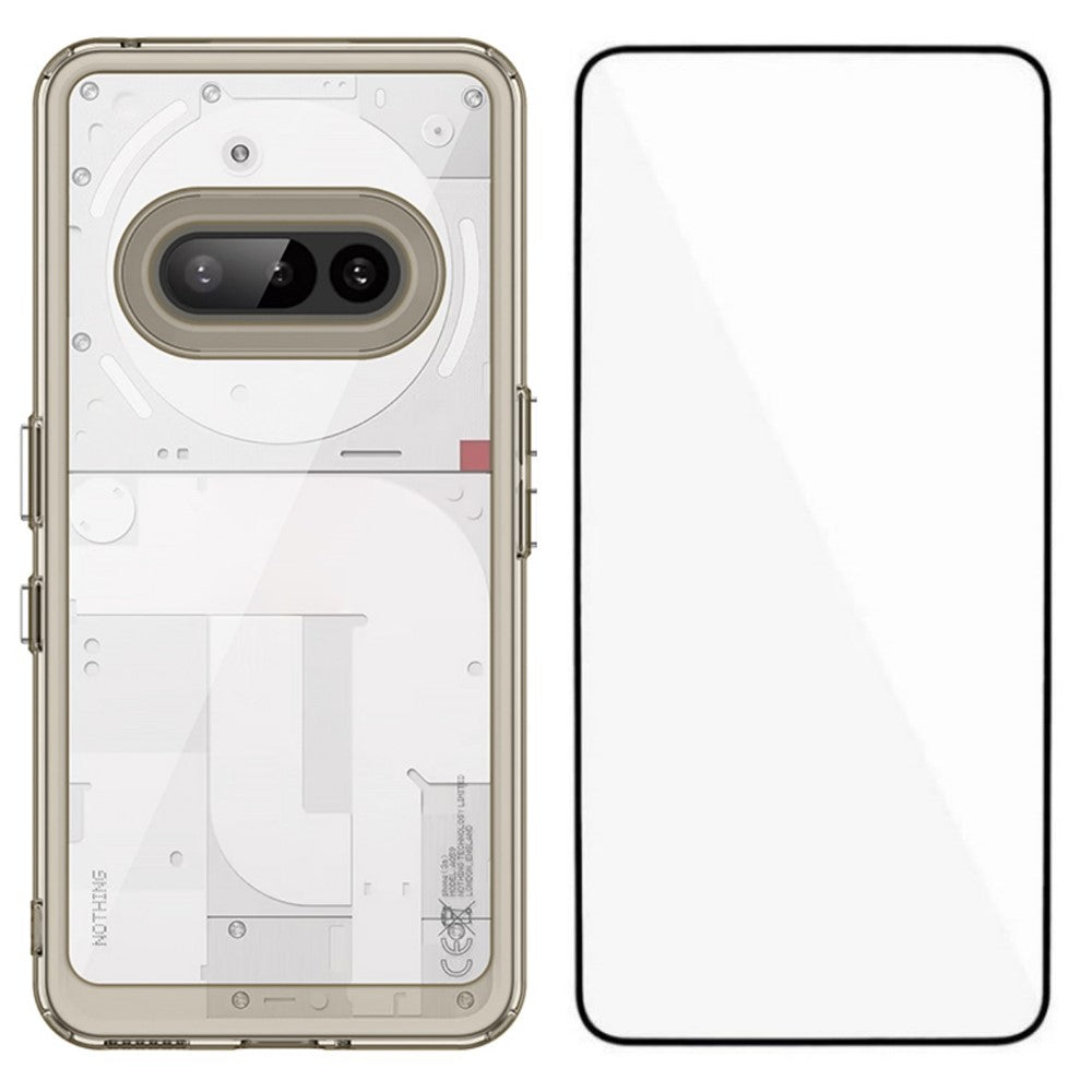 Nothing Phone (3a) Transparente Handyhülle – Aus TPU & Acryl, mit Schutzglasfolie