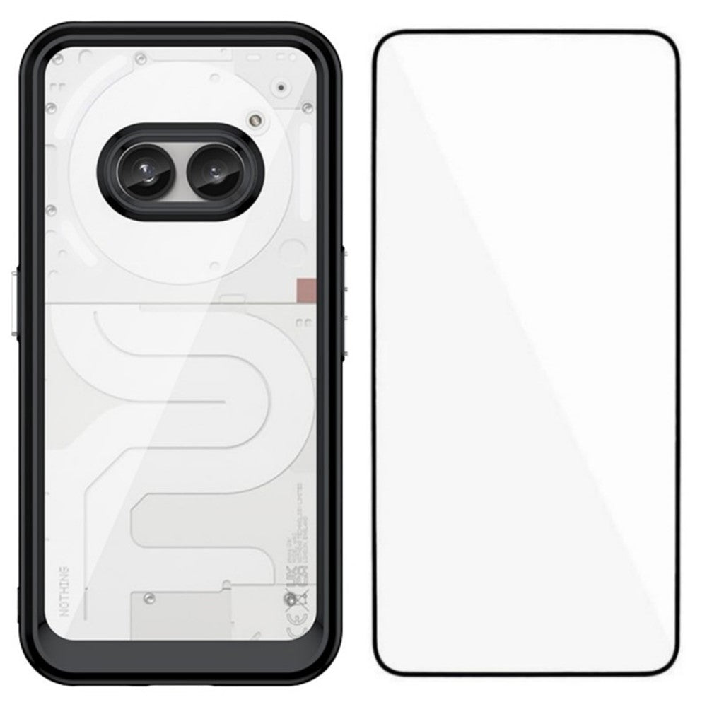 Nothing Phone (2a) Transparente Handyhülle – Aus TPU & Acryl, mit Schutzglasfolie
