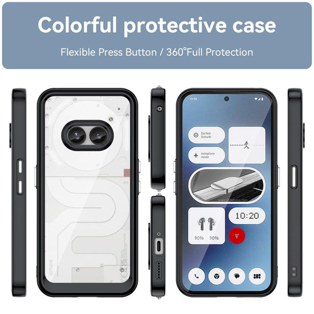 Nothing Phone (2a) Transparente Handyhülle – Aus TPU & Acryl, mit Schutzglasfolie