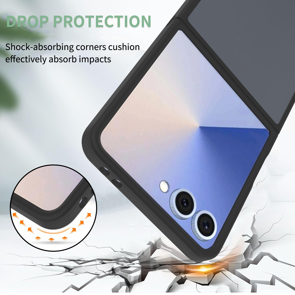 Galaxy Z Flip7 5G Magnetische Hülle mit TPU-Rahmen & kratzfest