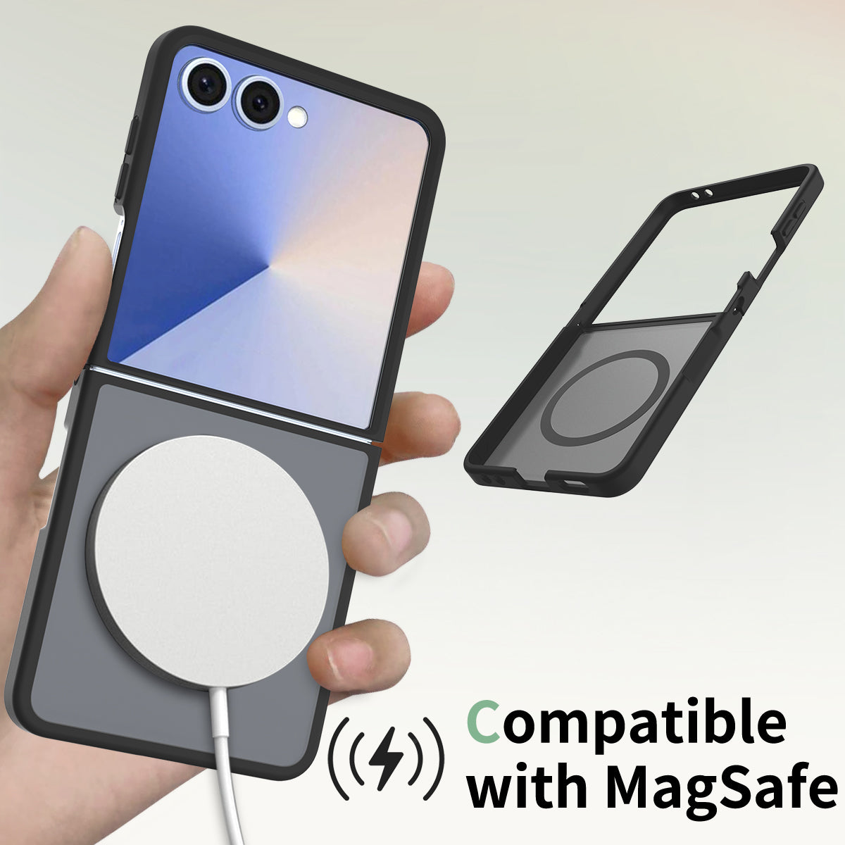 Galaxy Z Flip7 5G Magnetische Hülle mit TPU-Rahmen & kratzfest
