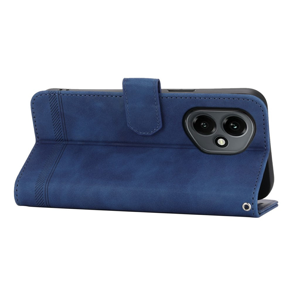 DIERFENG DF-03 For Honor 400 5G (Global) Case Lines Imprint Wallet Leather Phone Cover