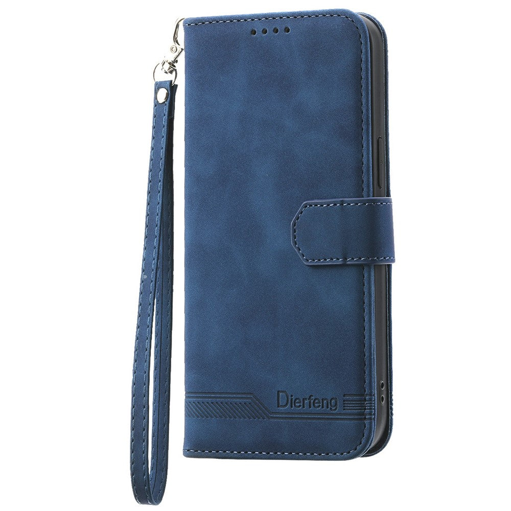 DIERFENG DF-03 For Honor 400 5G (Global) Case Lines Imprint Wallet Leather Phone Cover