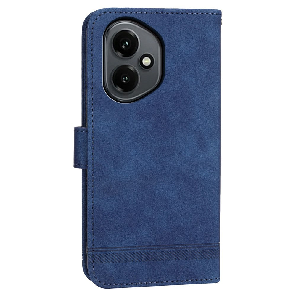 DIERFENG DF-03 For Honor 400 5G (Global) Case Lines Imprint Wallet Leather Phone Cover