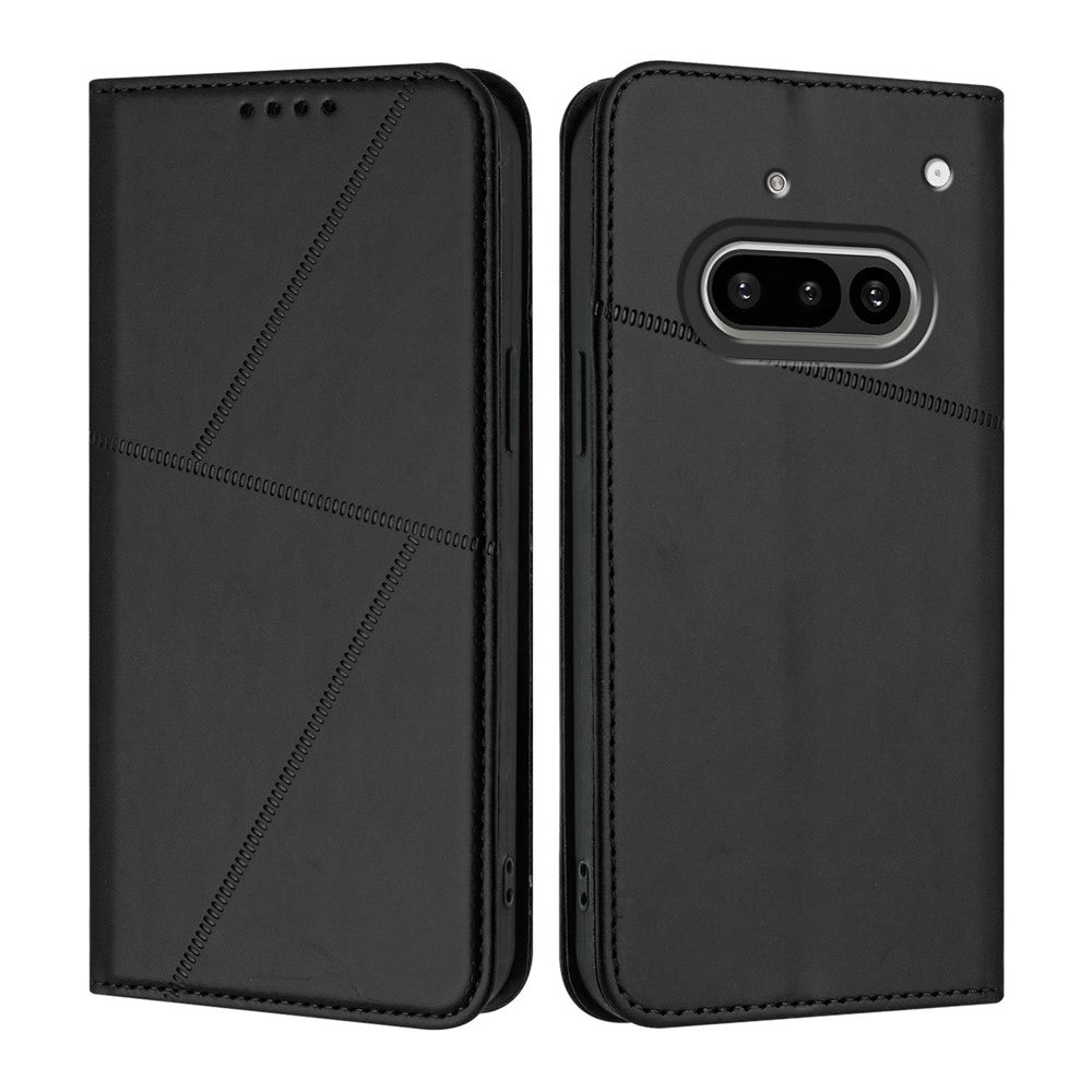 For Nothing Phone (3a) Wallet Case Magnetic Closure Leather Flip Phone Cover with Stand
