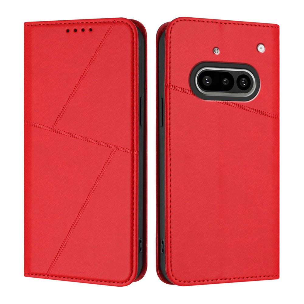 For Nothing Phone (3a) Wallet Case Magnetic Closure Leather Flip Phone Cover with Stand