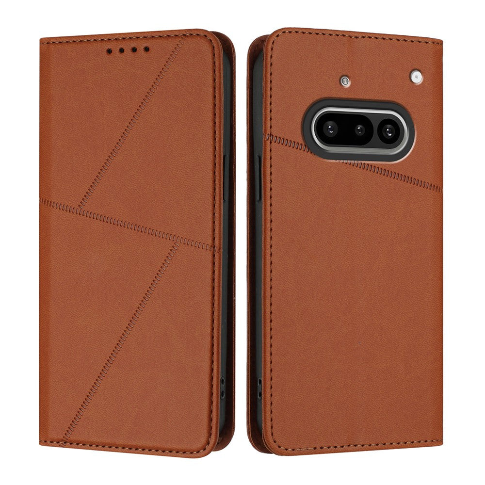 For Nothing Phone (3a) Wallet Case Magnetic Closure Leather Flip Phone Cover with Stand