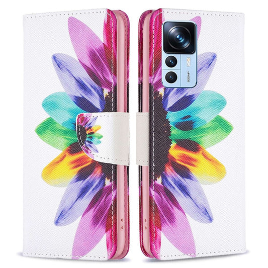 For Xiaomi 12T 5G / Redmi K50 Ultra 5G / 12T Pro 5G Phone Case Pattern Printing PU Leather Wallet Stand Cover