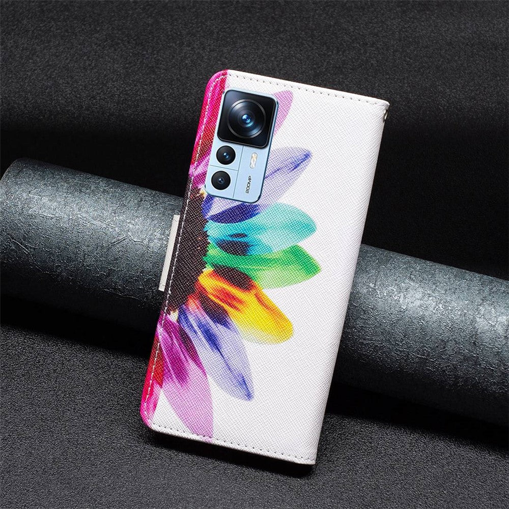 For Xiaomi 12T 5G / Redmi K50 Ultra 5G / 12T Pro 5G Phone Case Pattern Printing PU Leather Wallet Stand Cover