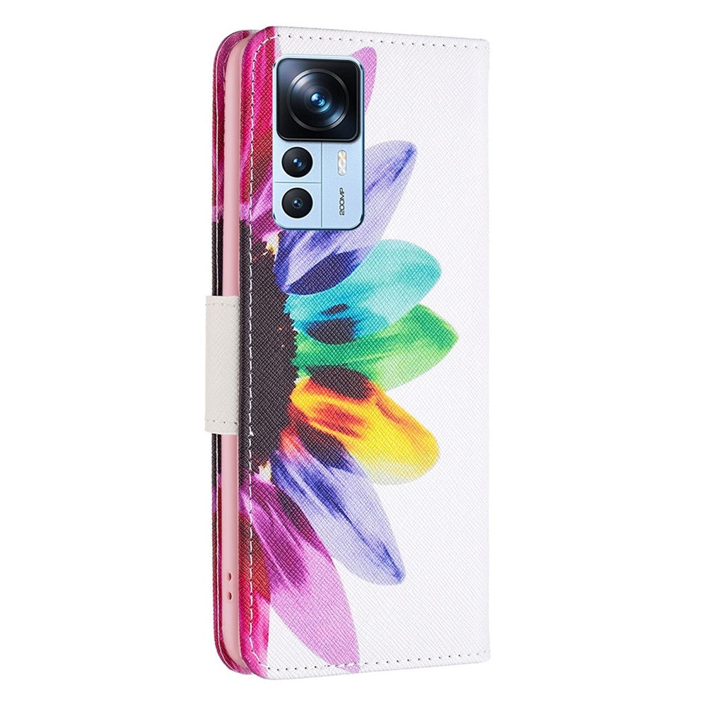 For Xiaomi 12T 5G / Redmi K50 Ultra 5G / 12T Pro 5G Phone Case Pattern Printing PU Leather Wallet Stand Cover