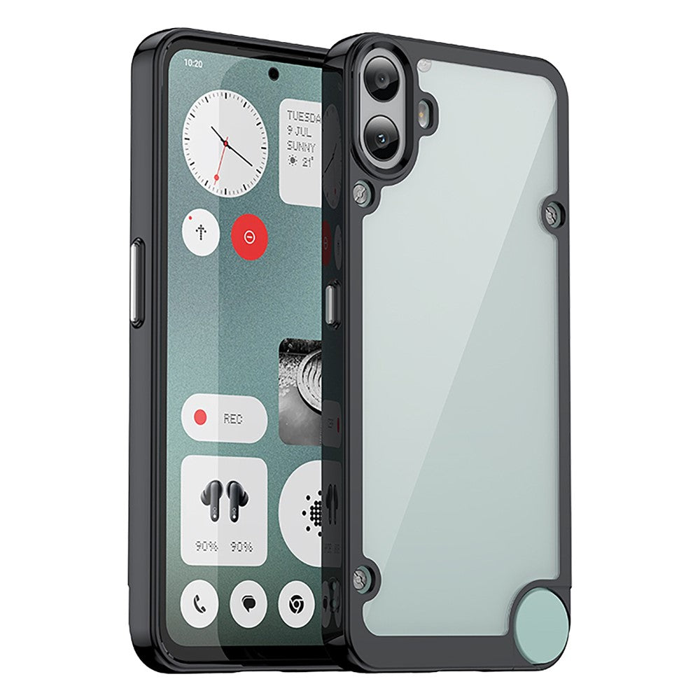 Nothing CMF Phone 1 Handyhülle – TPU-Acryl-Abdeckung mit gehärtetem Glas (große Linsenöffnung)