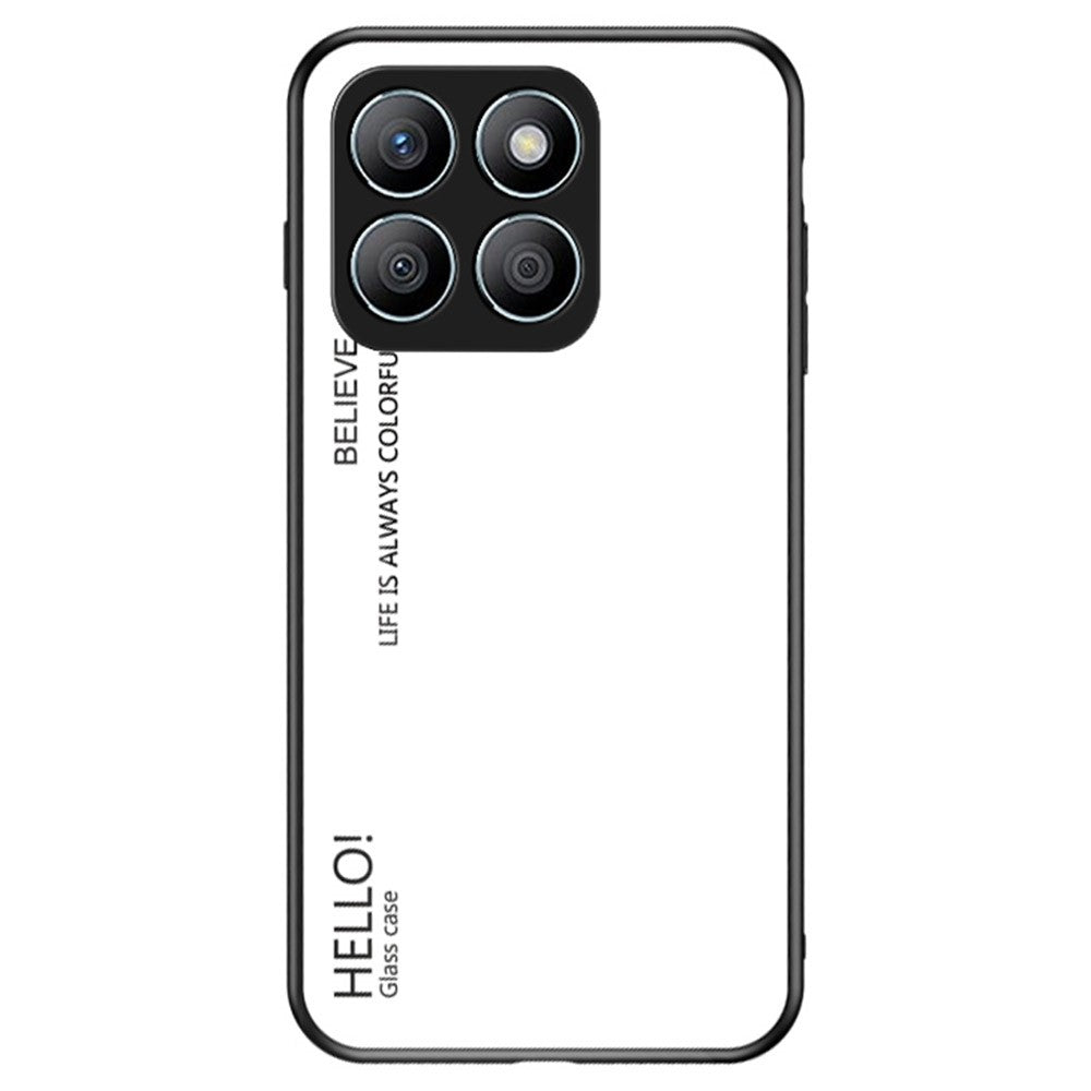 For Honor X8c 4G Case Anti-Scratch Tempered Glass + PC + TPU Phone Cover