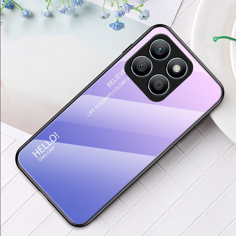 For Honor X8c 4G Case Anti-Scratch Tempered Glass + PC + TPU Phone Cover