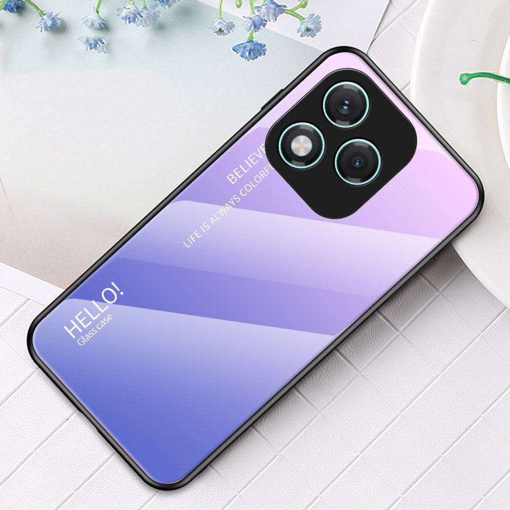 For Honor 400 Lite 5G Case Anti-Scratch Tempered Glass + PC + TPU Phone Cover