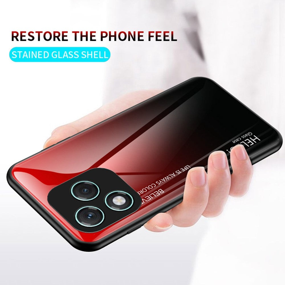 For Honor 400 Lite 5G Case Anti-Scratch Tempered Glass + PC + TPU Phone Cover