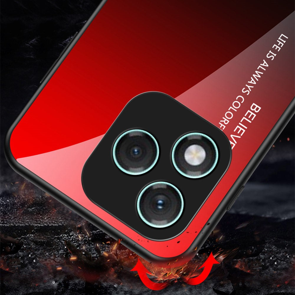 For Honor 400 Lite 5G Case Anti-Scratch Tempered Glass + PC + TPU Phone Cover