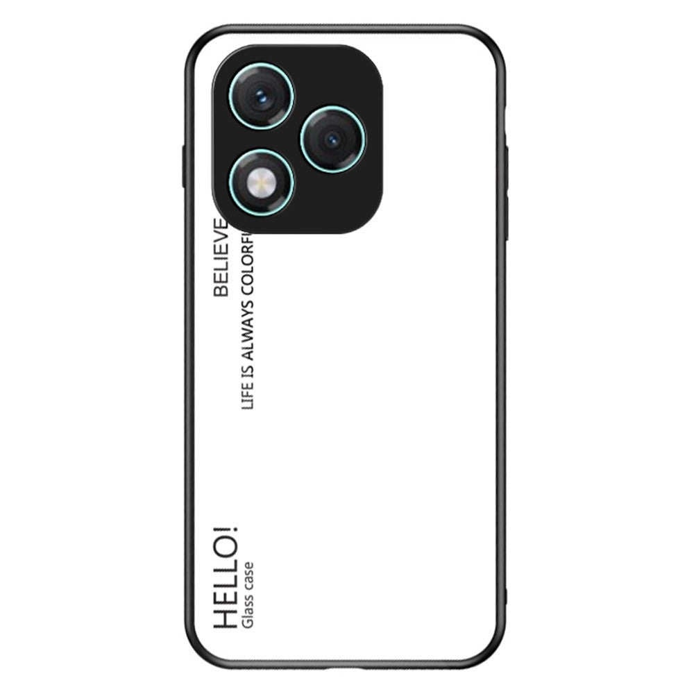 For Honor 400 Lite 5G Case Anti-Scratch Tempered Glass + PC + TPU Phone Cover