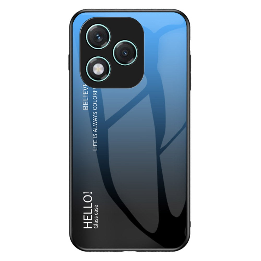 For Honor 400 Lite 5G Case Anti-Scratch Tempered Glass + PC + TPU Phone Cover