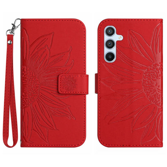 Galaxy A17 5G/4G / A26 5G Wallet-Hülle – Sonnenblume aufgedruckt, mit Ständer & Riemen