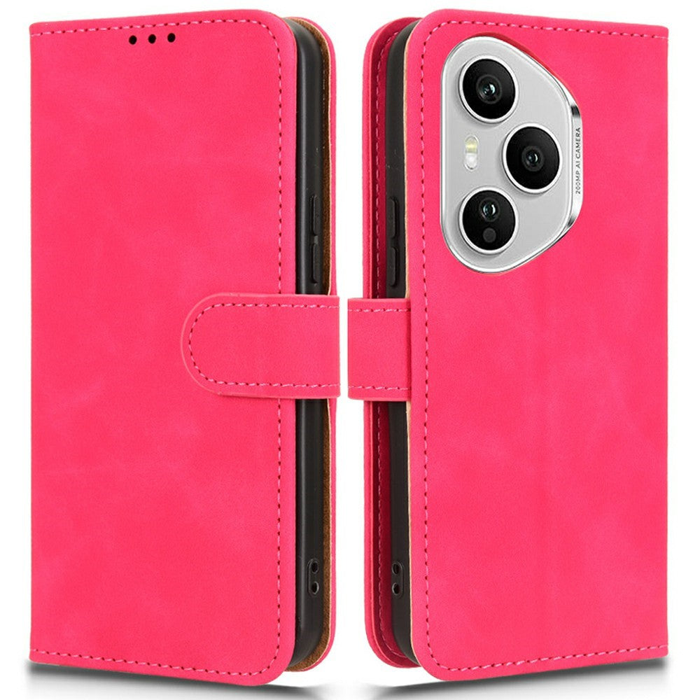 For Honor 400 Pro 5G (Global) Leather Case Skin Feel Anti Drop Wallet Flip Phone Cover