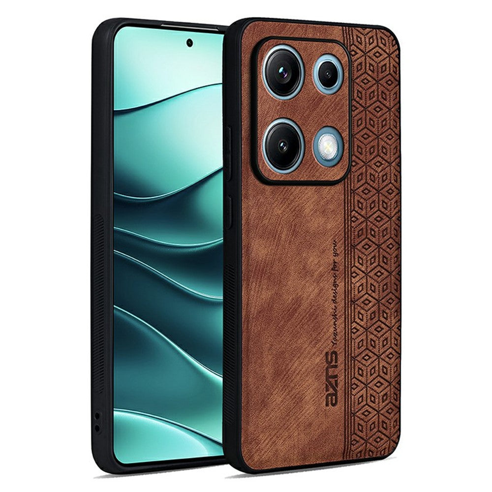 AZNS For Xiaomi Redmi Note 14S 4G Case Protective PU Leather Covered TPU Phone Shell