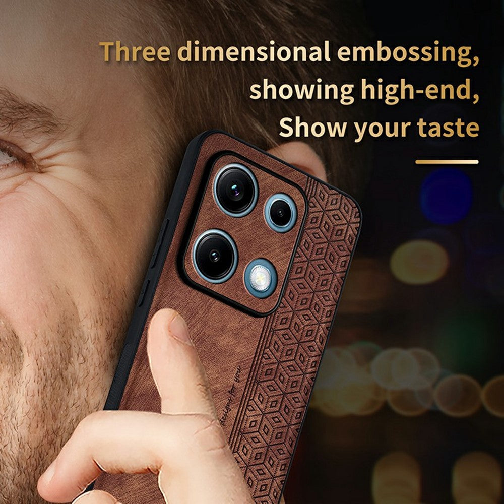 AZNS For Xiaomi Redmi Note 14S 4G Case Protective PU Leather Covered TPU Phone Shell