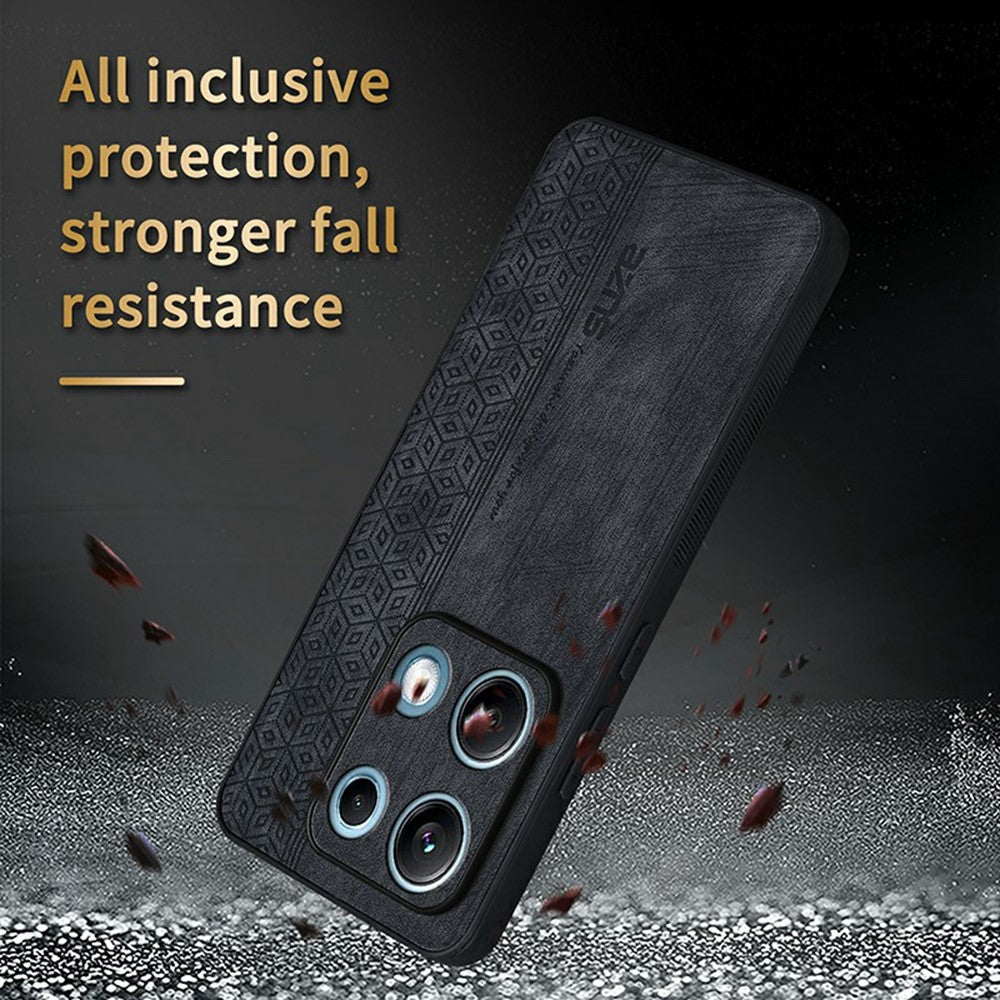 AZNS For Xiaomi Redmi Note 14S 4G Case Protective PU Leather Covered TPU Phone Shell