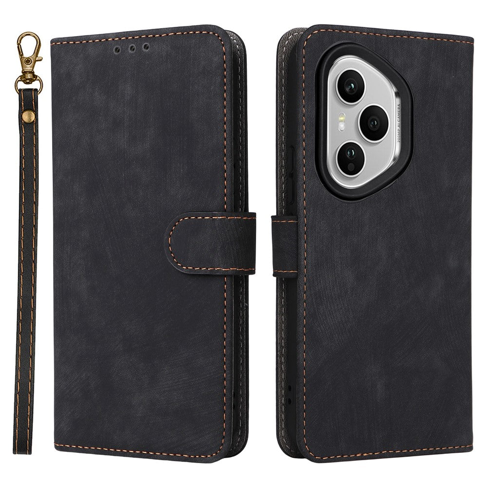For Honor 400 Pro 5G (Global) Case Wallet RFID Blocking PU Leather Phone Cover Stand with Strap
