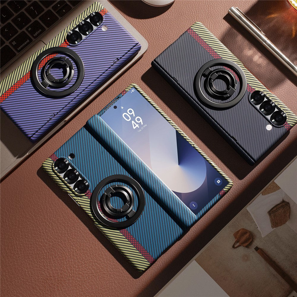 Galaxy Z Fold5 5G Magnet-Ring Hülle mit Ständer & Schutzfolie