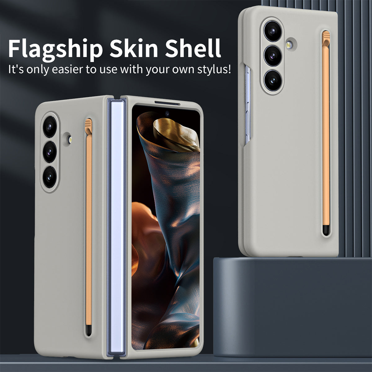 Galaxy Z Fold7 5G Hülle mit Stylus-Fach – Robuster Schutz