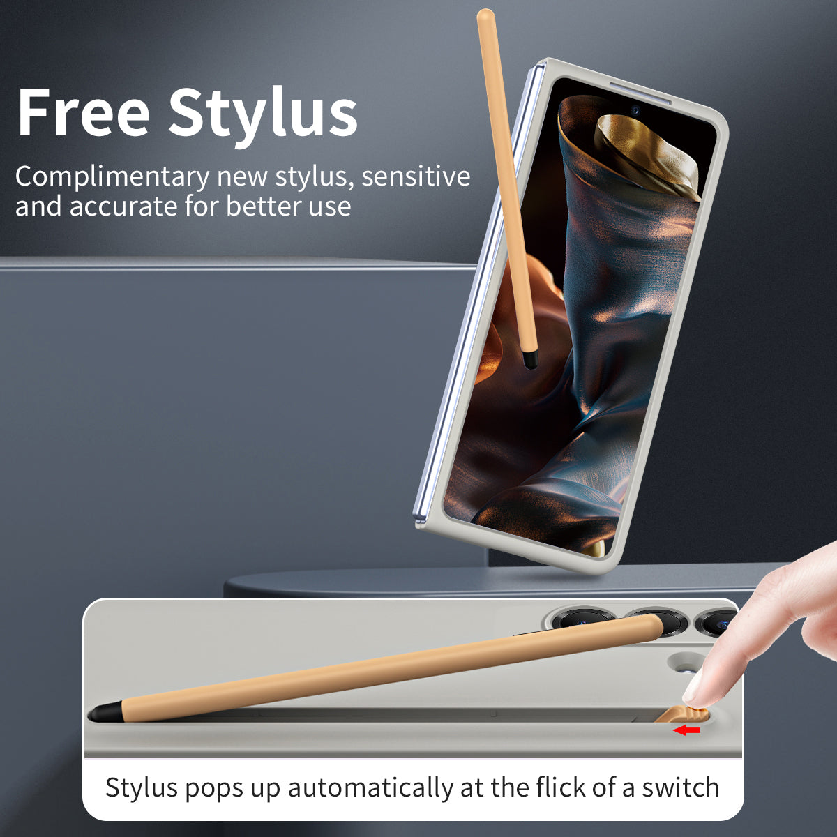 Galaxy Z Fold7 5G Hülle mit Stylus-Fach – Robuster Schutz