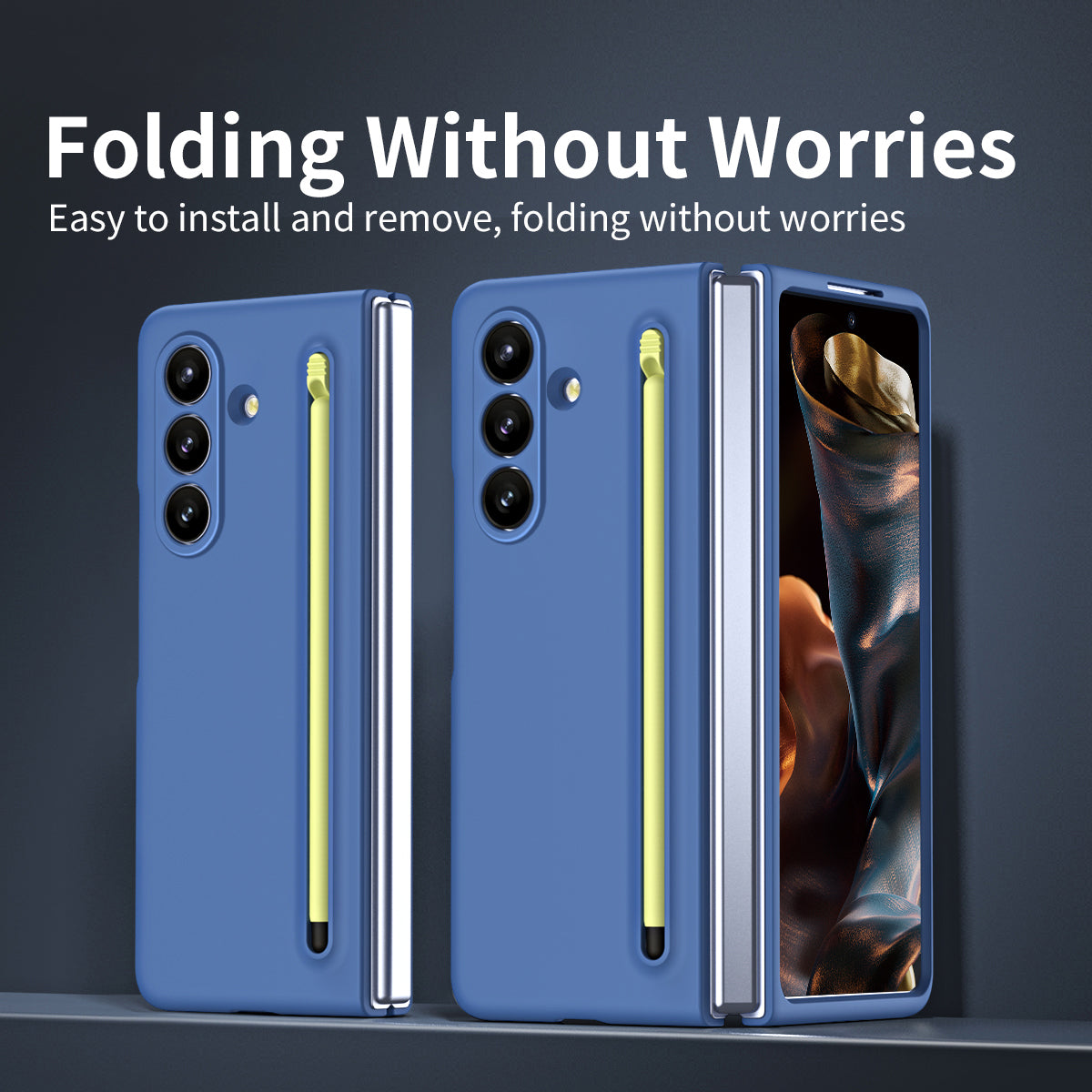 Galaxy Z Fold7 5G Hülle mit Stylus-Fach – Robuster Schutz