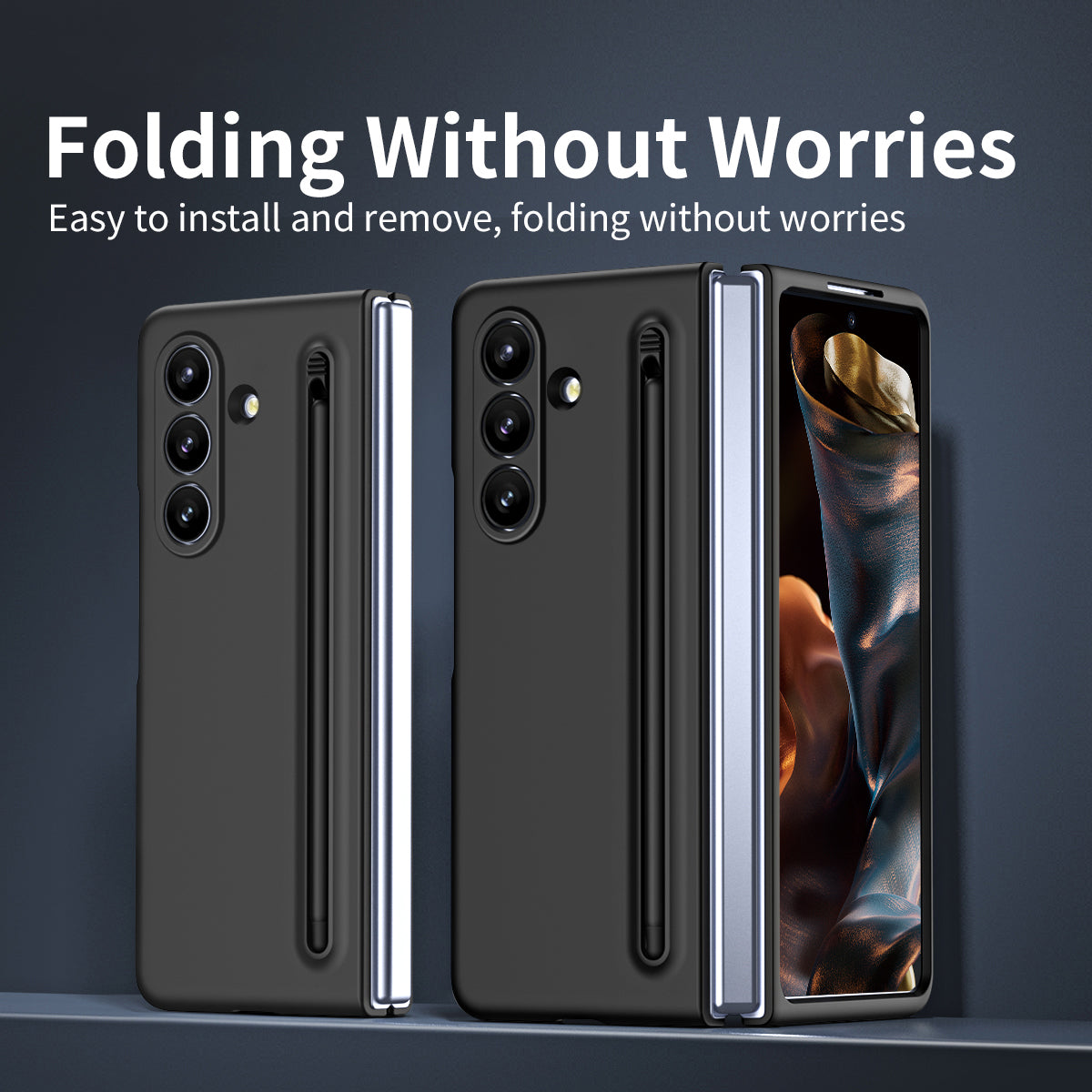 Galaxy Z Fold7 5G Hülle mit Stylus-Fach – Robuster Schutz
