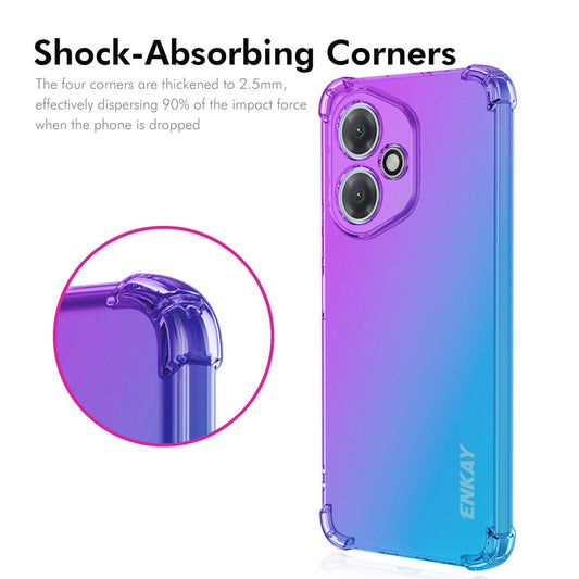 Honor 400 5G (Global) Handyhülle – ENKAY TPU-, verdickte viereckige, sturzsichere Telefon-Rückseite