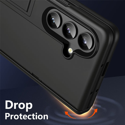 Galaxy Z Fold7 5G – Handyhülle aus Kunststoff und gehärtetem Glas, mit Ständer, stoßfest