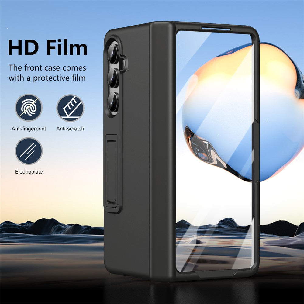 For Samsung Galaxy Z Fold7 5G Case Hard PC Anti-Drop Phone Cover with Kickstand