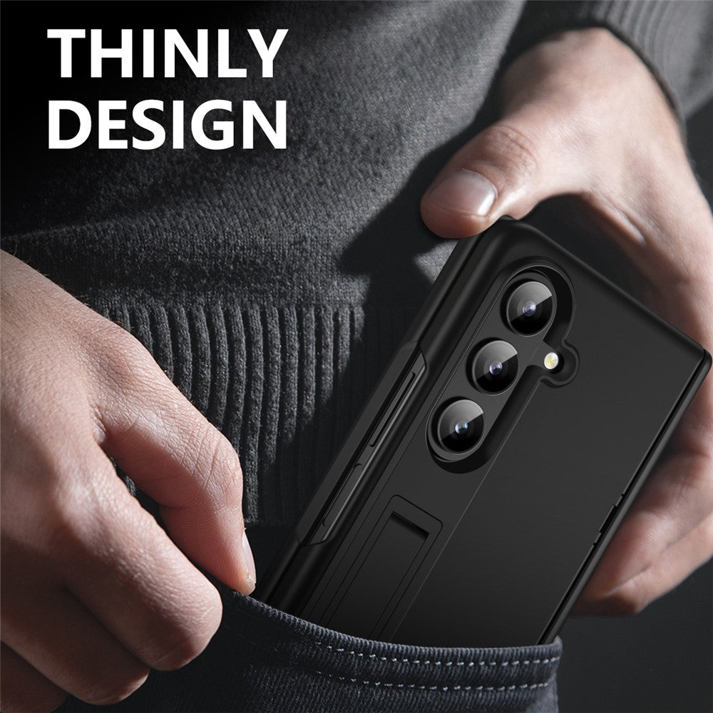 For Samsung Galaxy Z Fold7 5G Case Hard PC Anti-Drop Phone Cover with Kickstand