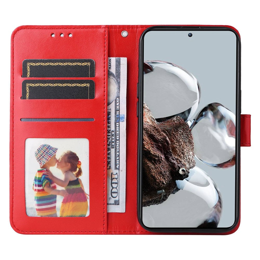 For Xiaomi 12T 5G / Redmi K50 Ultra 5G / 12T Pro 5G PU Leather Sunflower Imprinted Stand Phone Case Magnetic Closure Cover with Hand Strap