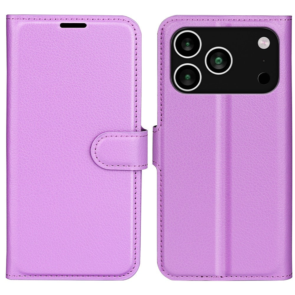For iPhone 18 Pro Max / 17 Pro Max Case Litchi Texture Shockproof Leather Wallet Phone Cover