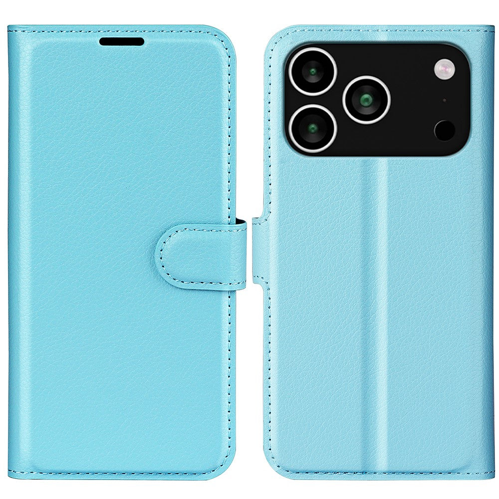 For iPhone 18 Pro / 17 Pro Case Litchi Texture Shockproof Leather Wallet Phone Cover