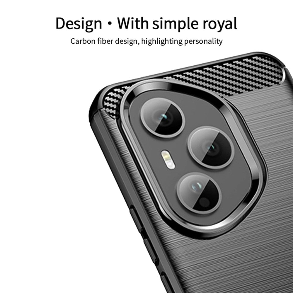 MOFI For Honor 400 Pro 5G (Global) Back Cover  Brushed Texture Carbon Fiber Soft TPU Case