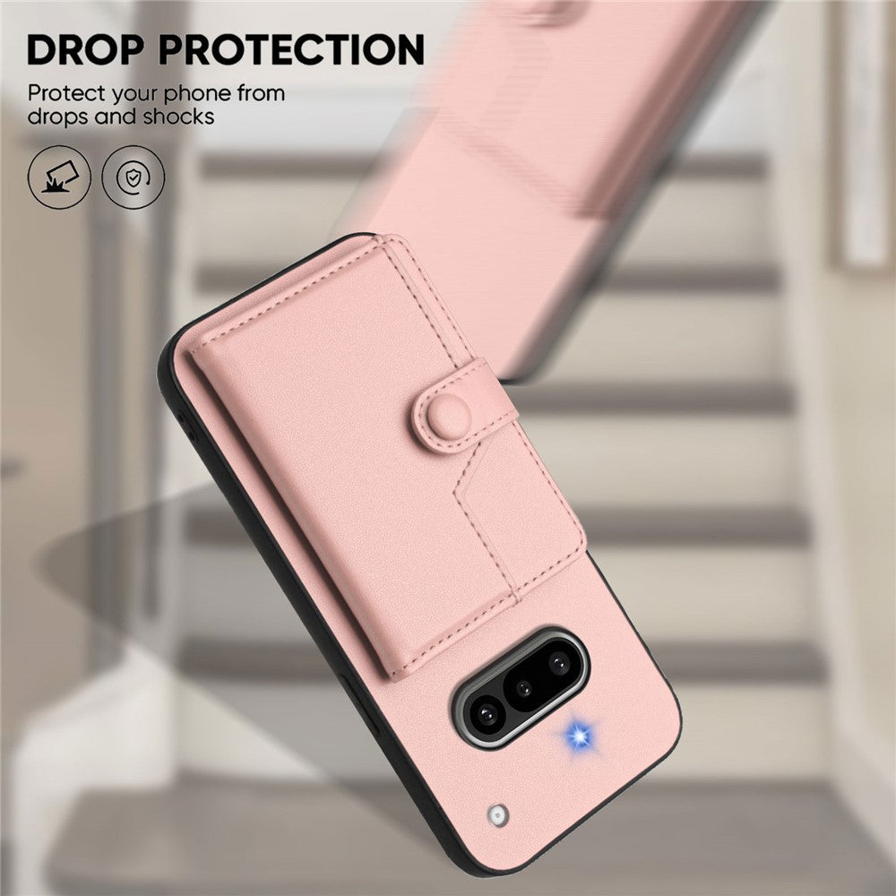 Nothing Phone (3a) Wallet-Handyhülle – RFID-Blockierend, mit Kartenhalter & Ständer, aus TPU & PU-Leder