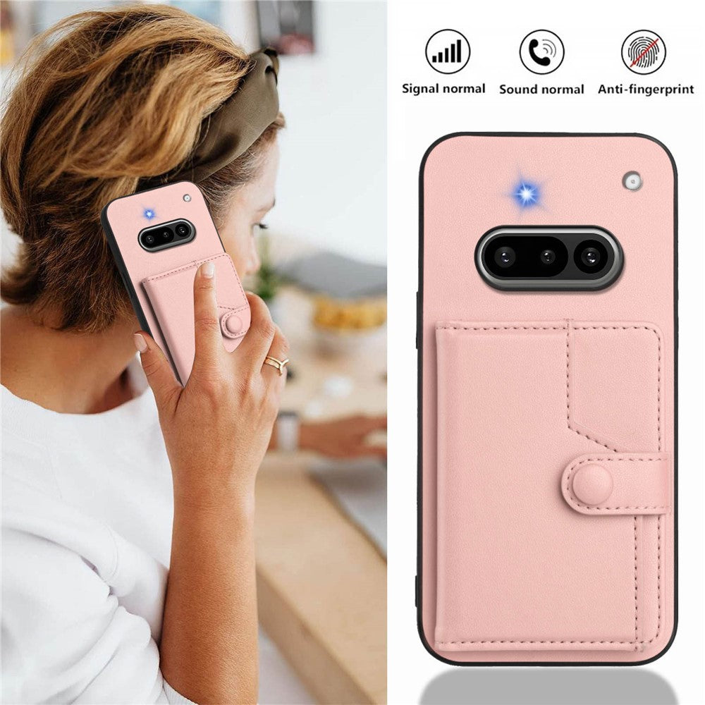 Nothing Phone (3a) Wallet-Handyhülle – RFID-Blockierend, mit Kartenhalter & Ständer, aus TPU & PU-Leder