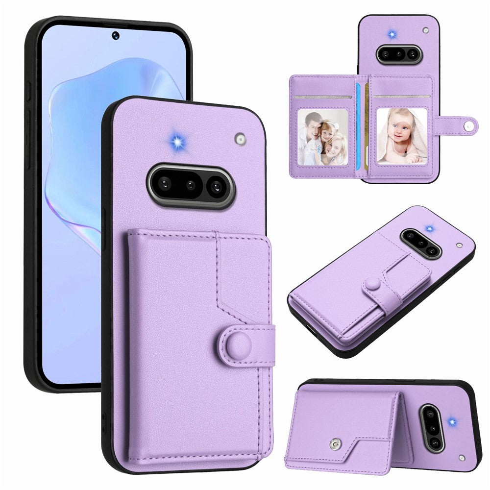 Nothing Phone (3a) Wallet-Handyhülle – RFID-Blockierend, mit Kartenhalter & Ständer, aus TPU & PU-Leder