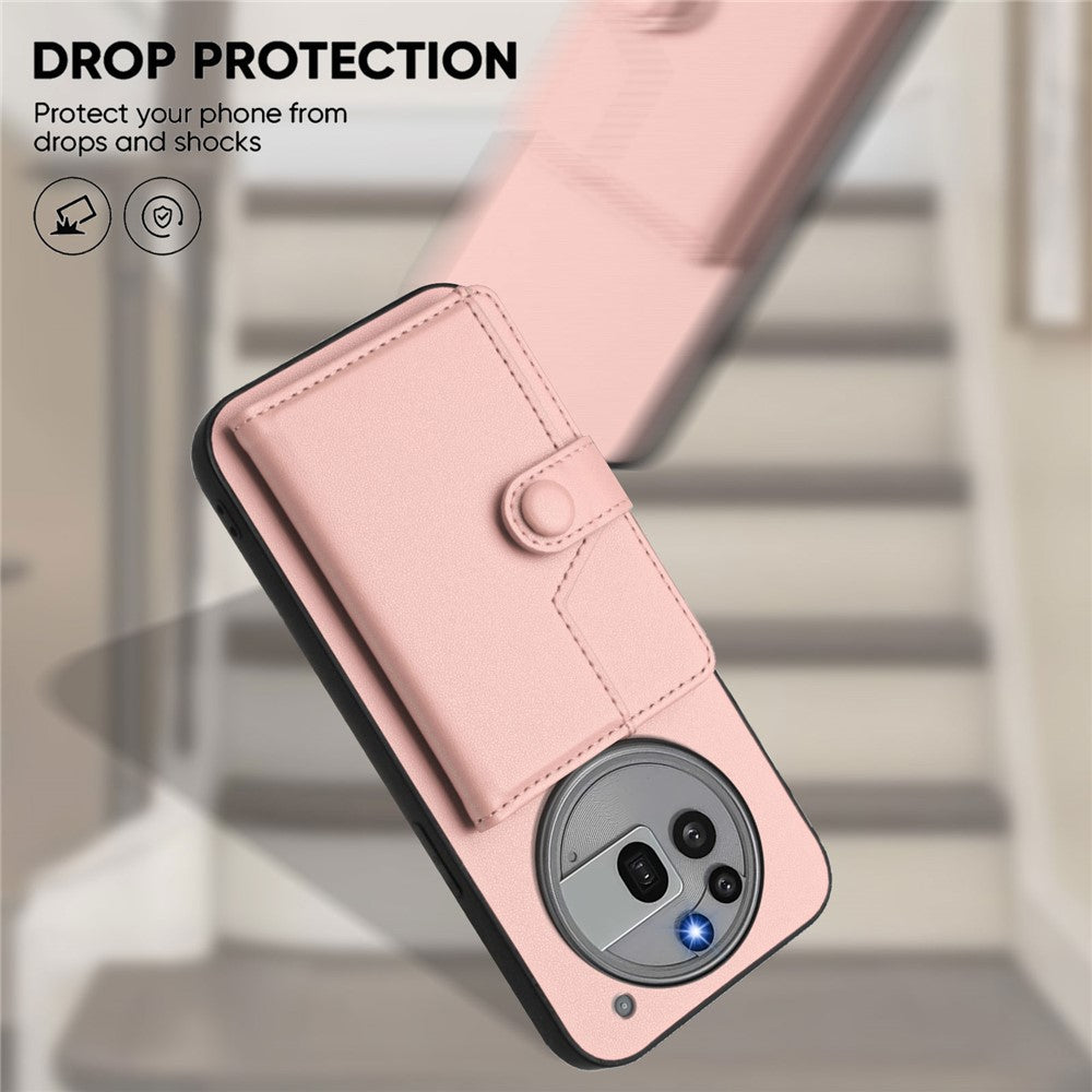 Nothing Phone (3a) Pro Wallet-Handyhülle – RFID-Blockierend, mit Kartenhalter & Ständer, aus TPU & PU-Leder
