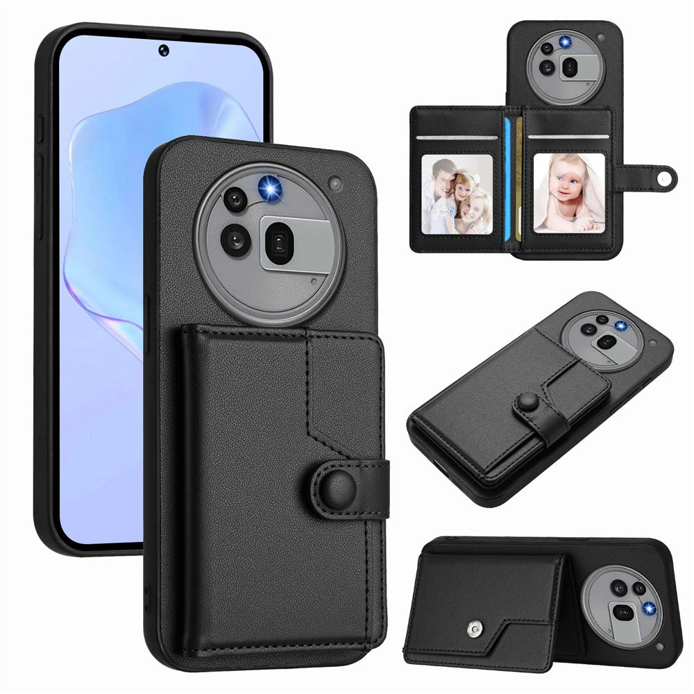Nothing Phone (3a) Pro Wallet-Handyhülle – RFID-Blockierend, mit Kartenhalter & Ständer, aus TPU & PU-Leder