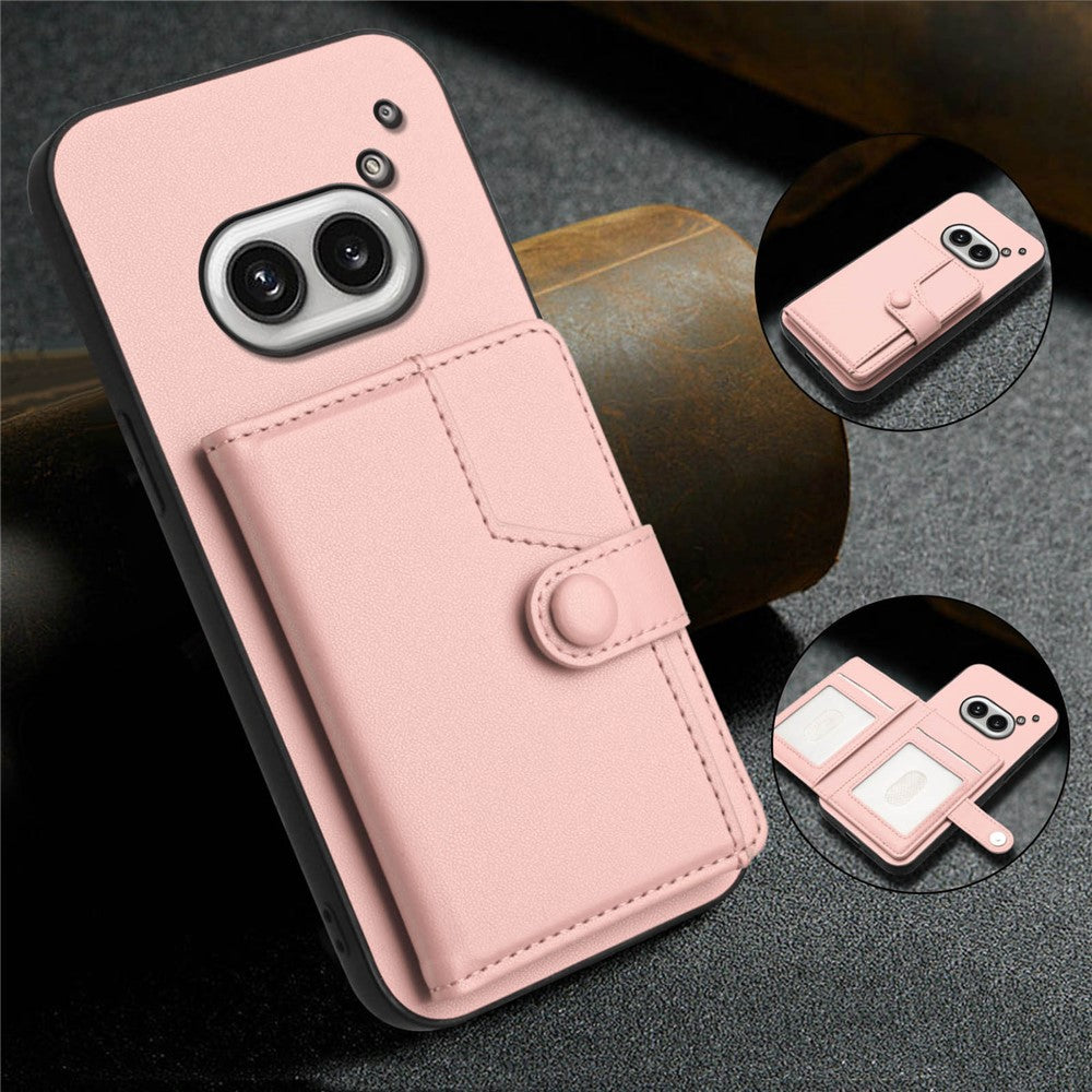 Nothing Phone (2a) Wallet-Handyhülle – RFID-Blockierend, mit Kartenhalter & Ständer, aus TPU & PU-Leder